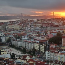 Lisbon seen from the viewpoint Miradouro Nossa Senhora
